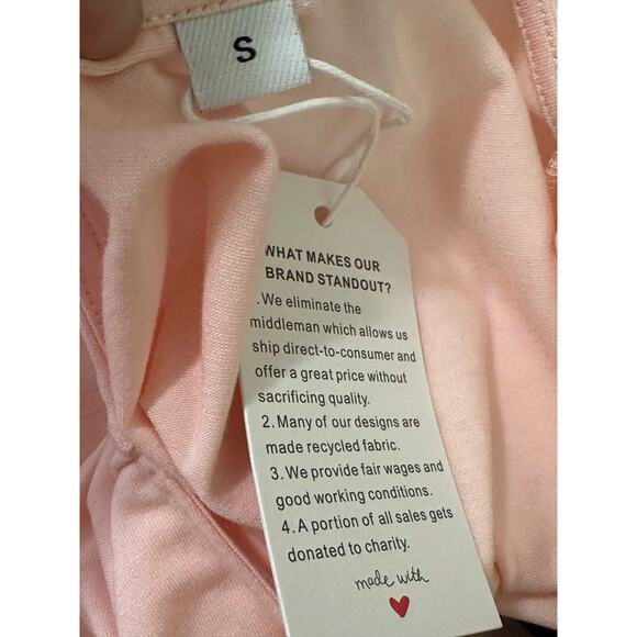 Rose Gal pink silver white color block long sleeves pullover size Small - Picture 3 of 11